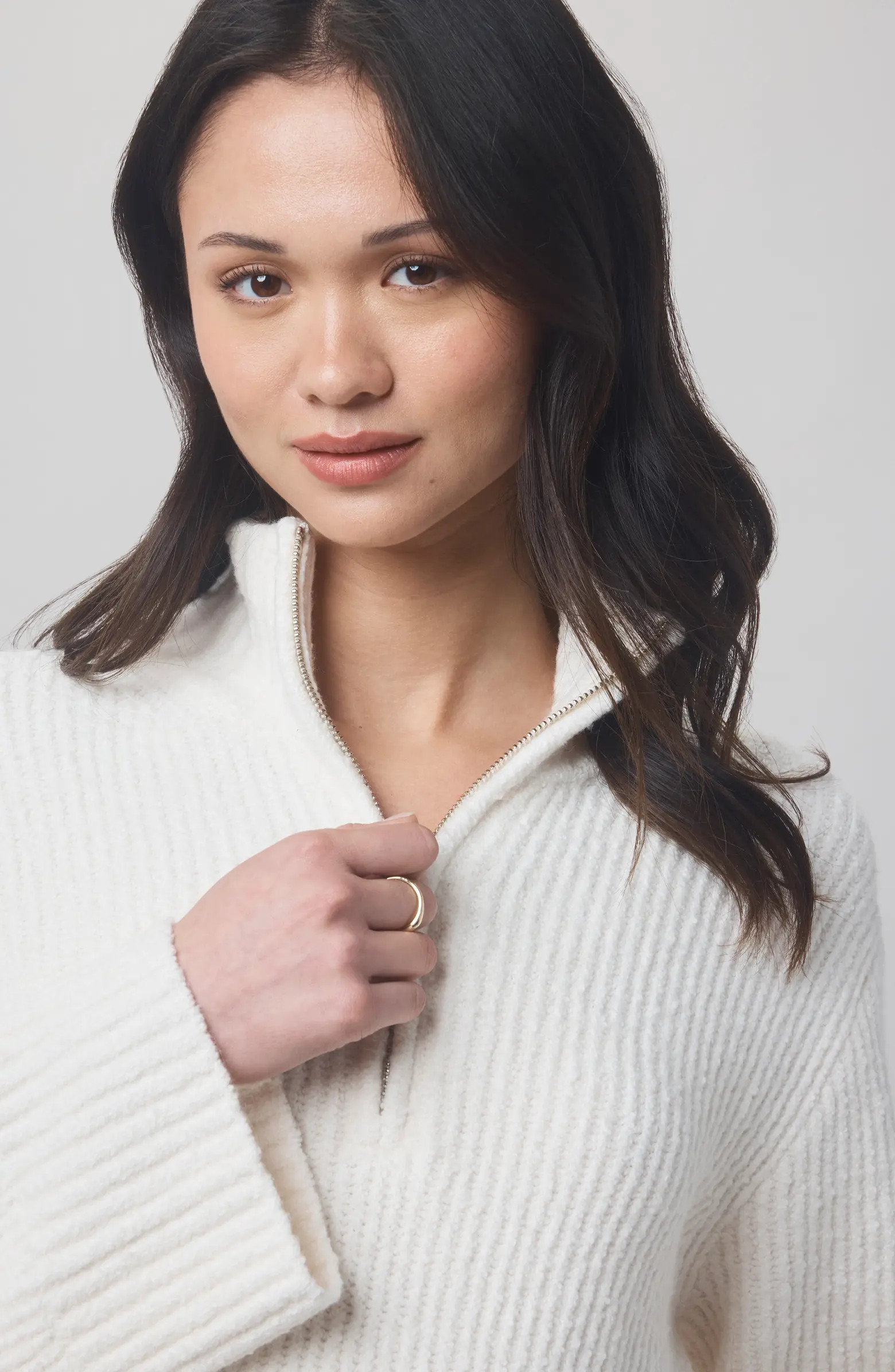 Splendid x @cellajaneblog Quarter Zip Sweater | Nordstrom | Nordstrom