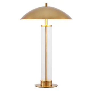 SAFAVIEH Lighting Tylar, 24-inch, Metal/Glass Table Lamp - 15"W x 15"D x 24"H - Bed Bath & Beyond... | Bed Bath & Beyond