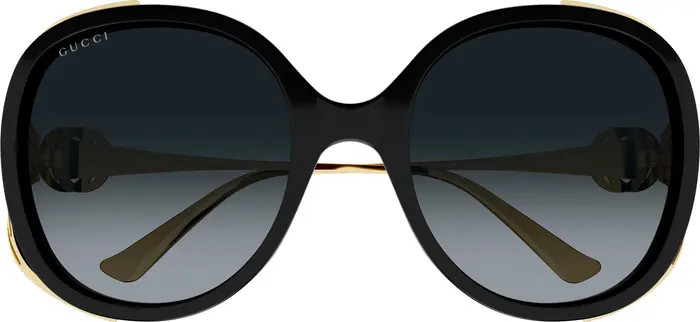 Gucci 56mm Gradient Oval Sunglasses | Nordstrom | Nordstrom