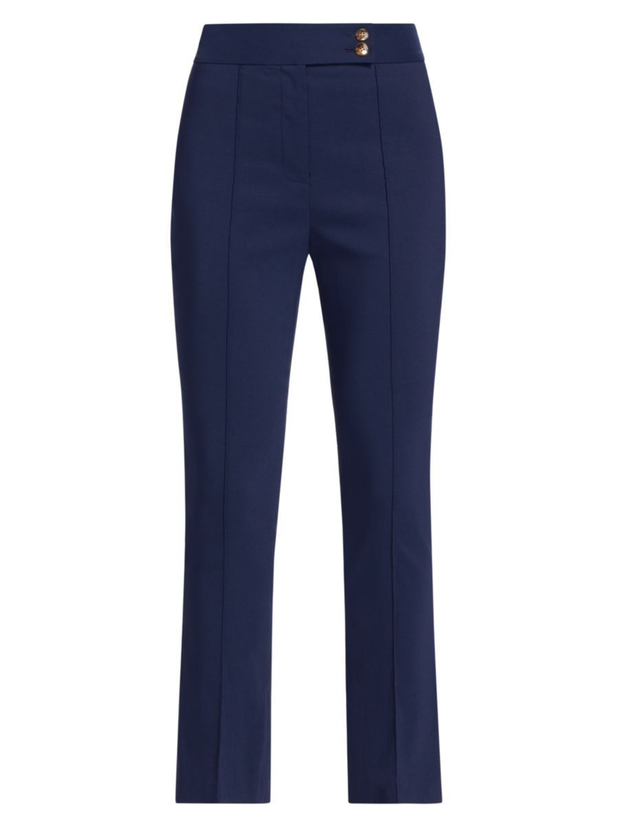 Dell Pin-Tucked Straight Crop Pants | Saks Fifth Avenue
