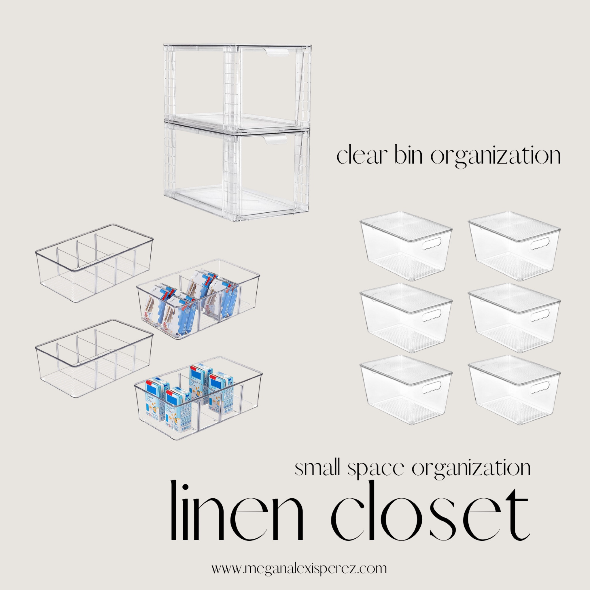 While I love cloth bins for linen closets, I also love to mix in some clear bins for small towels, any cleaning products, etc.. that you might need/want to store in your linen closet! 

#LTKHome