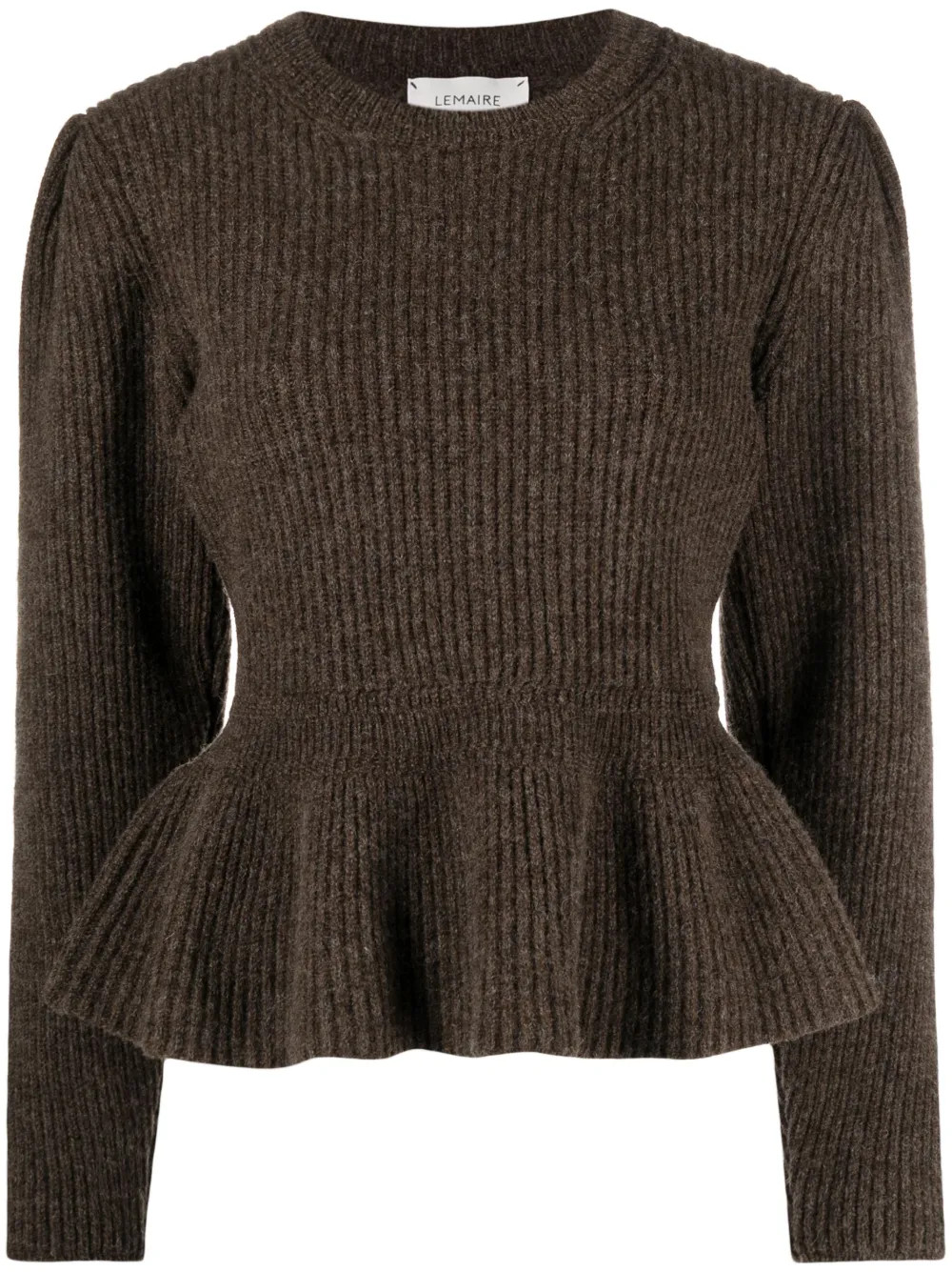 골지 니트 페플럼 헴 스웨터 | Farfetch Global