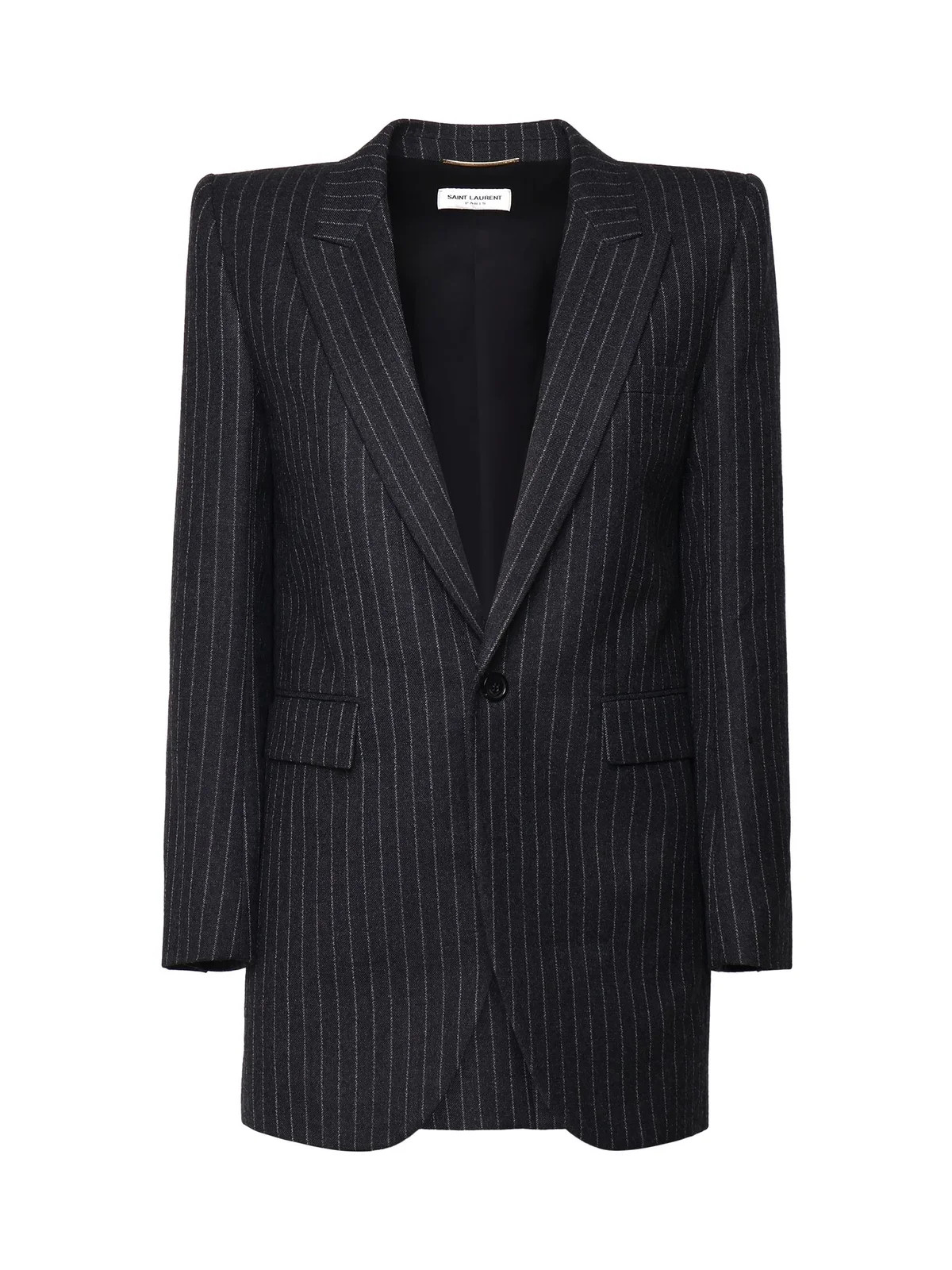 Saint Laurent Single-Breasted Striped Blazer | Cettire Global