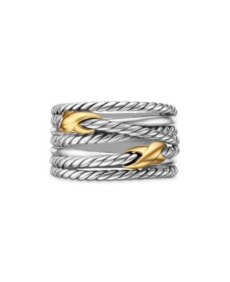David Yurman Double X Crossover Ring with 18K Gold | Bloomingdale's Jewelry & Accessories | Bloomingdale's (AU)