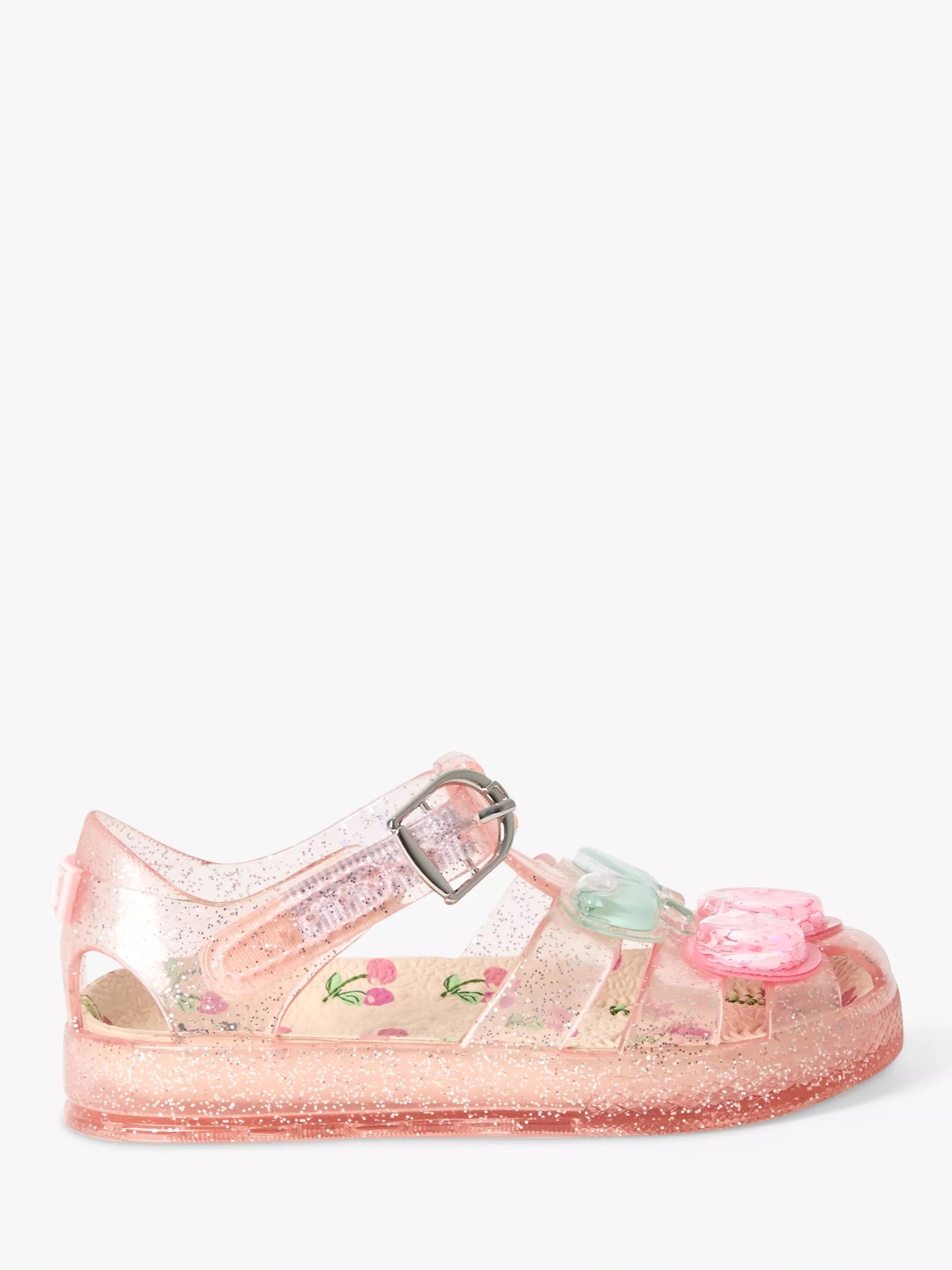 JoJo Maman Bébé Kids' Cherry Jelly Sandals, Pink | John Lewis (UK)