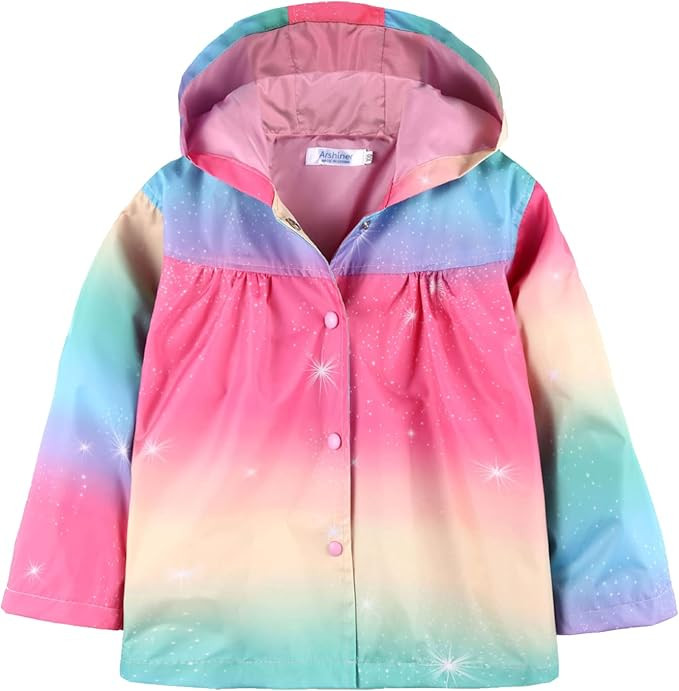Arshiner Girl Baby Kid Waterproof Hooded Coat Jacket Outwear Raincoat Hoodies | Amazon (US)