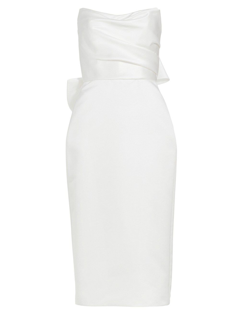 Duchess Satin Bow-Back Midi-Dress | Saks Fifth Avenue