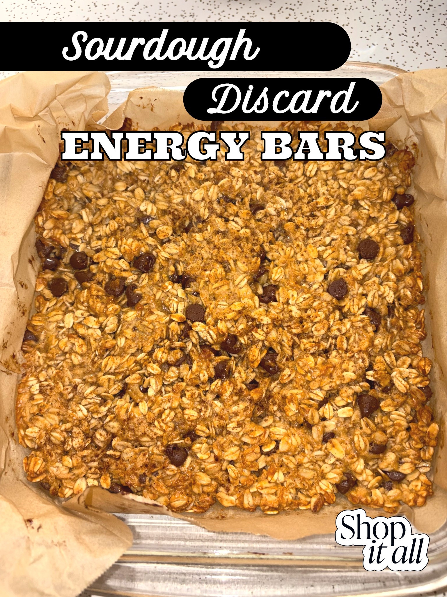 Sourdough discard? Stop tossing your starter! These Sourdough Discard High Energy Bars are the ultimate "zero waste" hack for your busy week. Using sourdough discard adds a light tang and improves digestibility (thanks to those prebiotics!), making these way better for your gut than store-bought granola bars.
Best of all? They are officially toddler approved! My 2-year-old absolutely loves these, and I love that they’re getting a clean, filling snack without the hidden preservatives. 🍫✨
Ingredients
• 2 cups Rolled Oats
• 1/2 cup Sourdough Discard (unfed)
• 1/2 cup Chocolate Chips
• 1/3 cup Peanut Butter (creamy works best!)
• 1/3 cup Honey
• 1/4 tsp Vanilla Extract
• Pinch of Himalayan Salt
Instructions
1. Preheat: Your oven to 365°F.
2. Mix: In a large bowl, combine all ingredients until the oats are fully coated and the chocolate chips are evenly distributed.
3. Press: Line an 8x8 pan with parchment paper and press the mixture down firmly (this prevents crumbling!).
4. Bake: Bake for 15–20 minutes until the edges are golden brown.
5. Cool: Let them cool completely in the pan before slicing. This is the secret to a bar that holds its shape!

#LTKmomlife #LTKdayinmylife