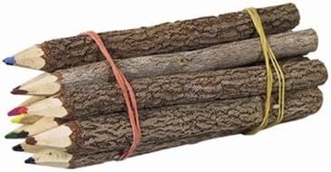 Multi Colored 12 Pencil Pack Wood and Twig Branch Pencils- 5 Inch | Amazon (US)