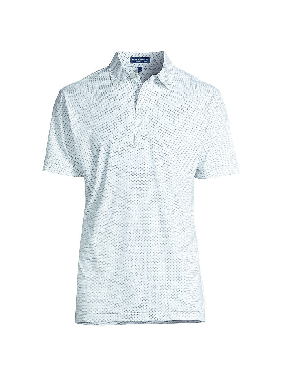 Peter Millar Men's Blues Polka Dot Performance Jersey Polo - White - Size XXL | Saks Fifth Avenue