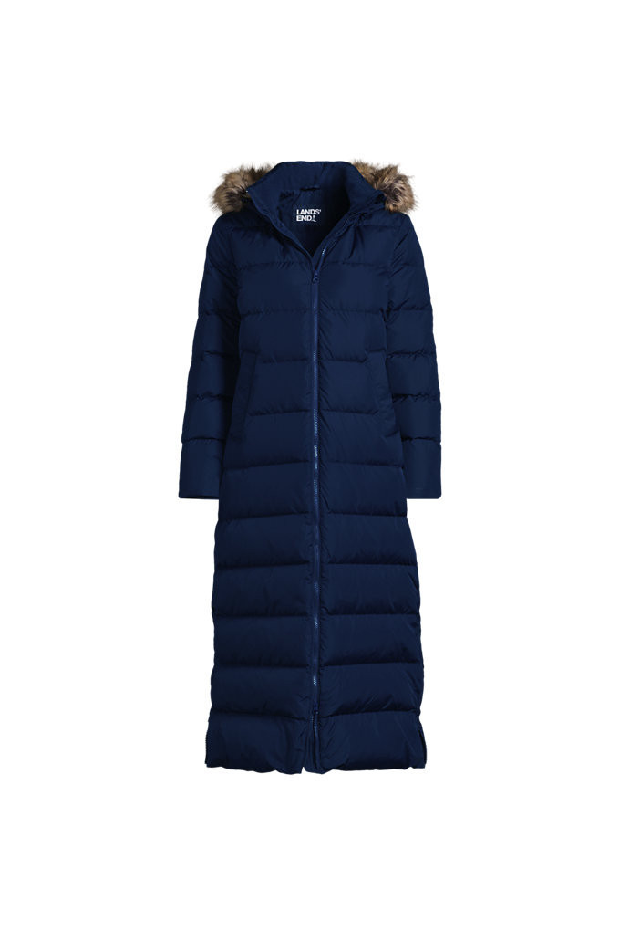 Women's Tall Max 600 Down Long Maxi Coat - Lands' End - Blue - L | Lands' End (US)