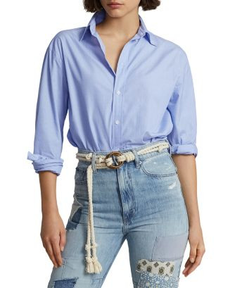 Ralph Lauren Oversized Fit Long Sleeve Cotton Shirt  | Bloomingdale's Women | Bloomingdale's (US)