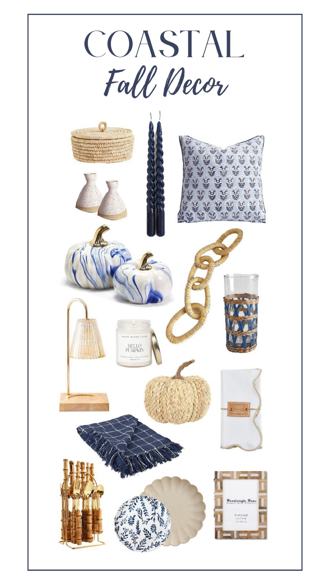 My favorite coastal blue fall decor products. 

#LTKhome #LTKSeasonal #LTKHoliday