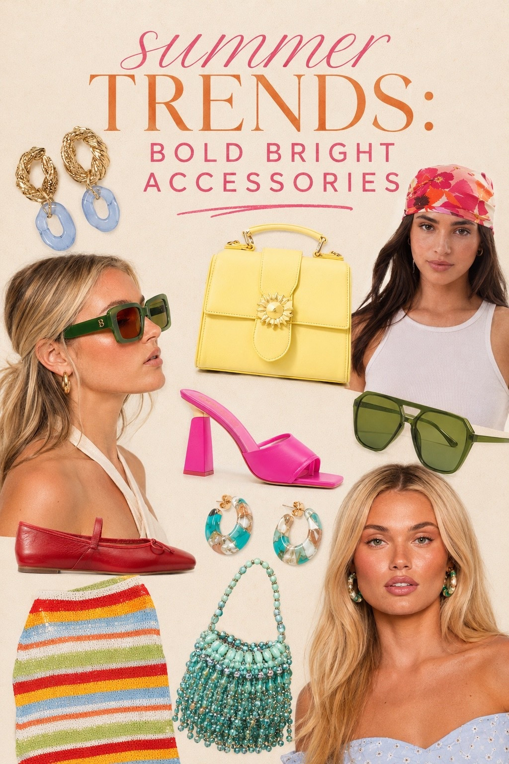 The bolder and brighter the accessories the better for summer 2026! Here’s a collection of bangles, bags, necklaces & sunglasses to add abit of colour into your summer wardrobe!

#accessories #jewellery #sunglasses

#LTKsummer #LTKfestival #LTKeurope