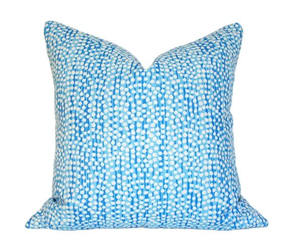 Mojave Celeste Luxury Throw Pillow  Blue Quadrille Alan - Etsy | Etsy (US)