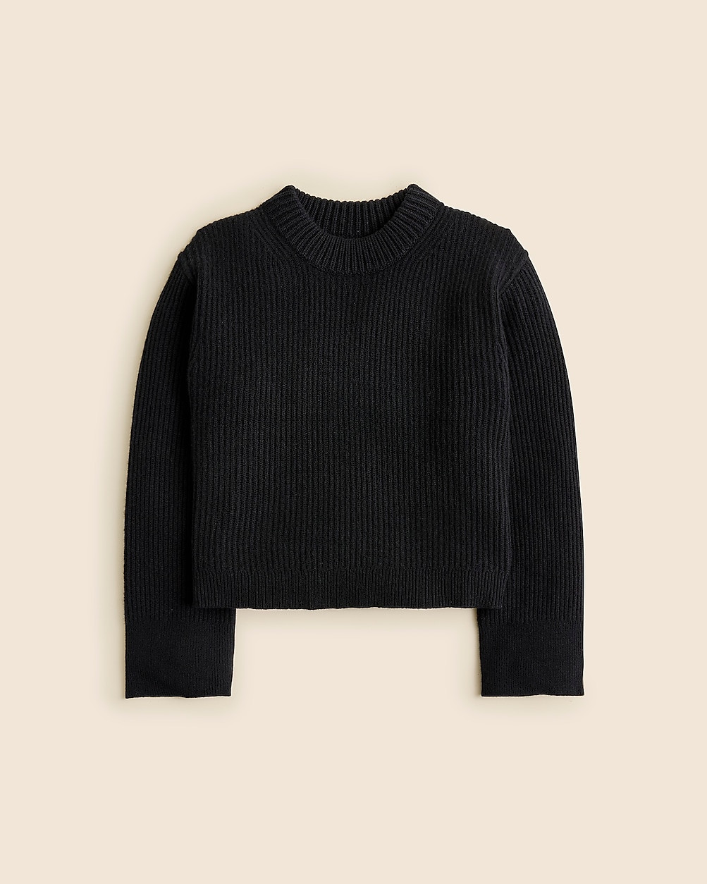 Ribbed cashmere cropped crewneck sweater | J. Crew US