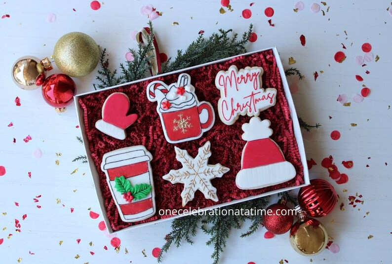 Christmas Cookies Gift Box-6 Christmas Cookies Decorated | Etsy | Etsy (US)