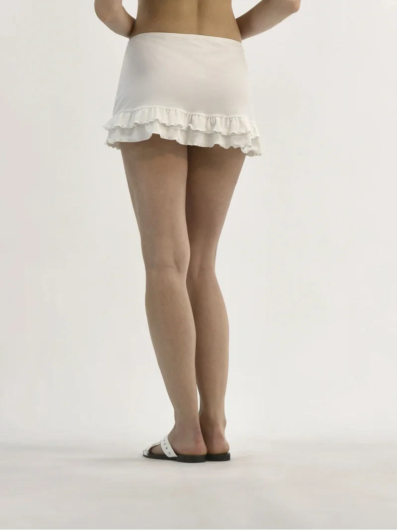 No Boundaries Women's Tiered Ruffle Coverup Skirt, Sizes XXS - XL | Walmart (US)