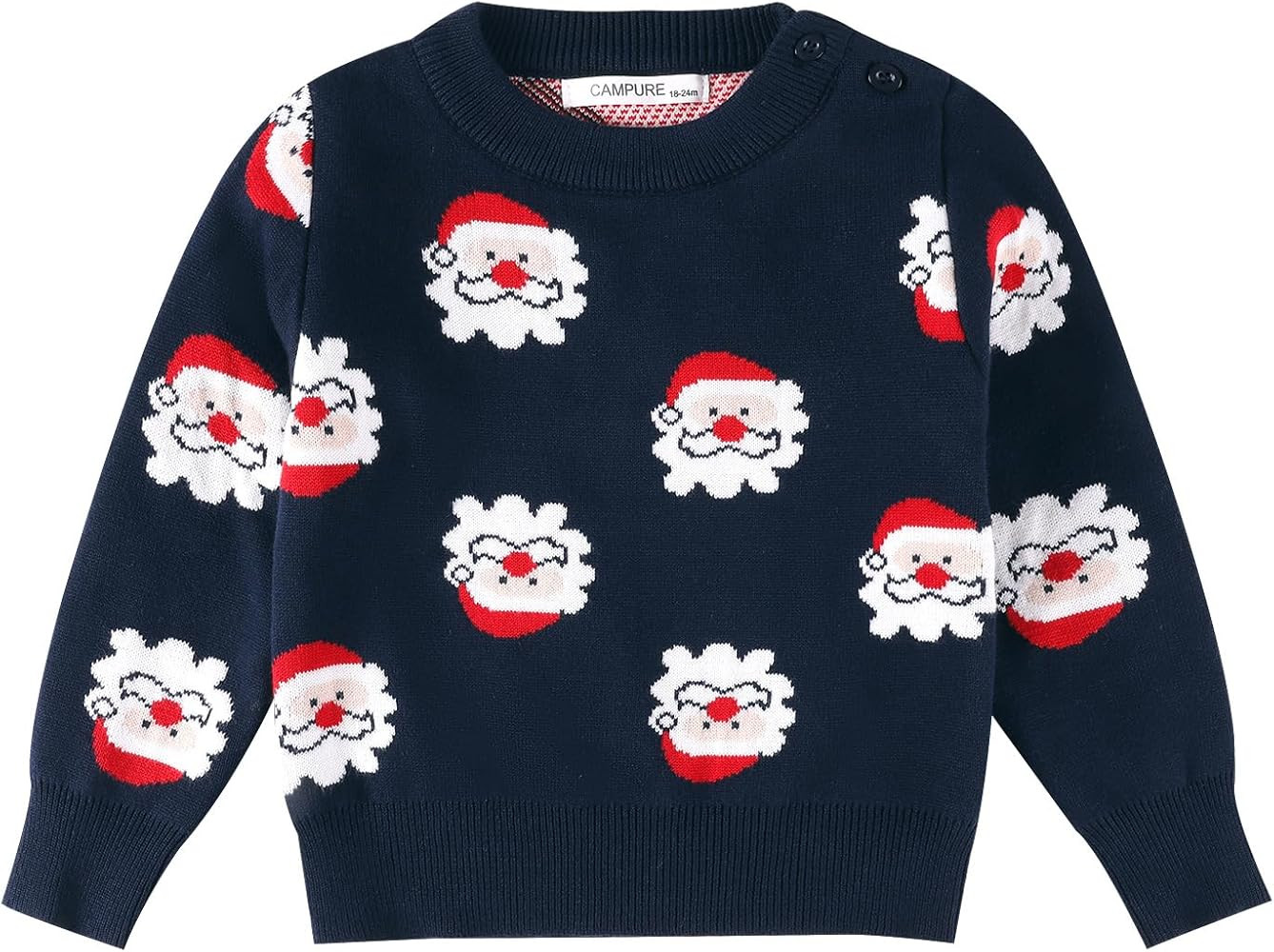 Toddler Boy Girl Christmas Sweater Kids Knit Santa Claus Pullover Sweaters Unisex Winter Long Sle... | Amazon (US)