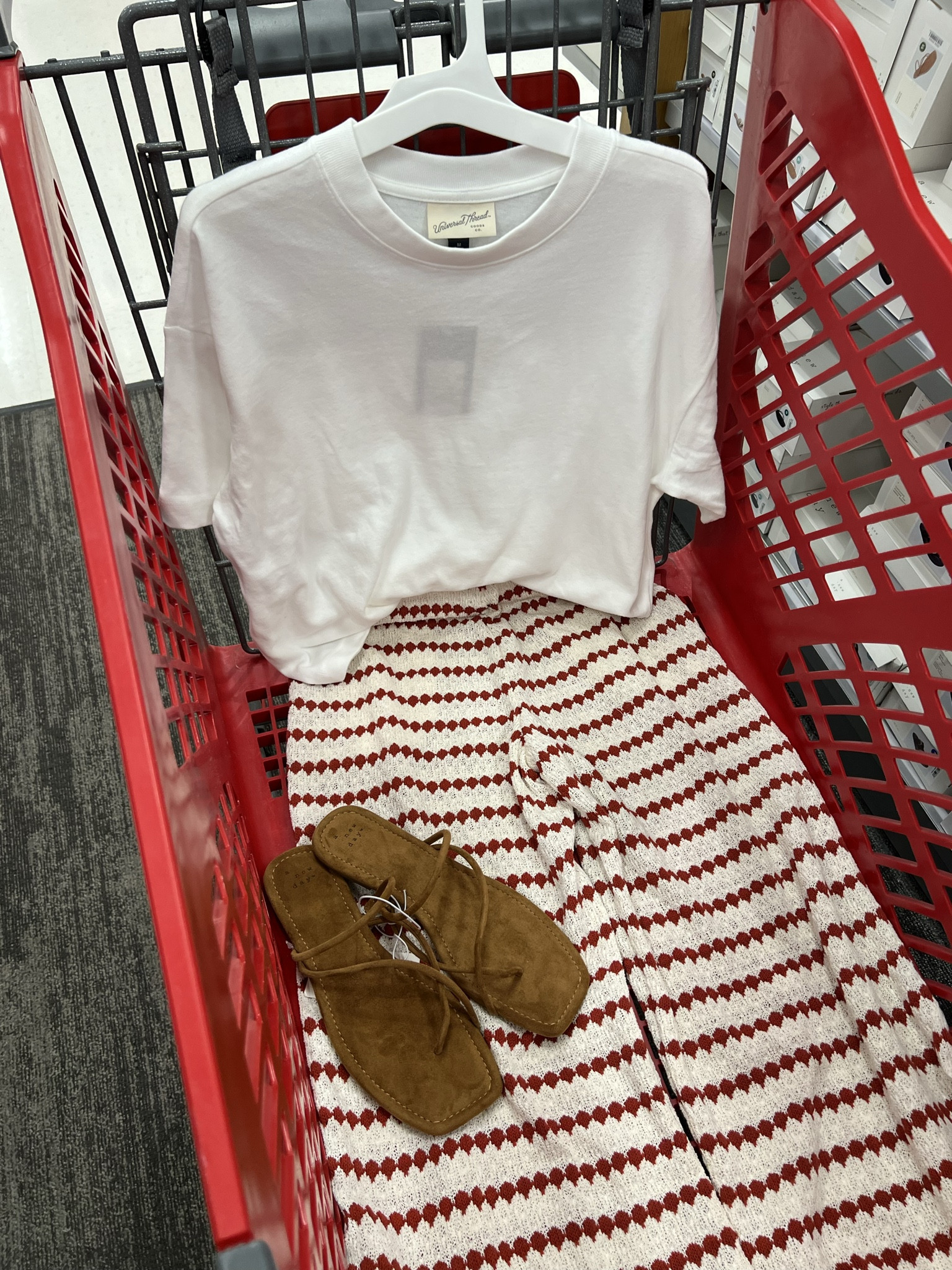 Target spring outfit idea with oversized tee and knit pants, spring break, summer outfit, vacation. #targetstyle 