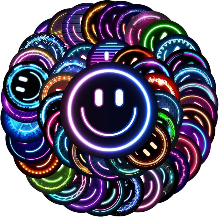 50pcs Neon Stickers | Amazon (US)