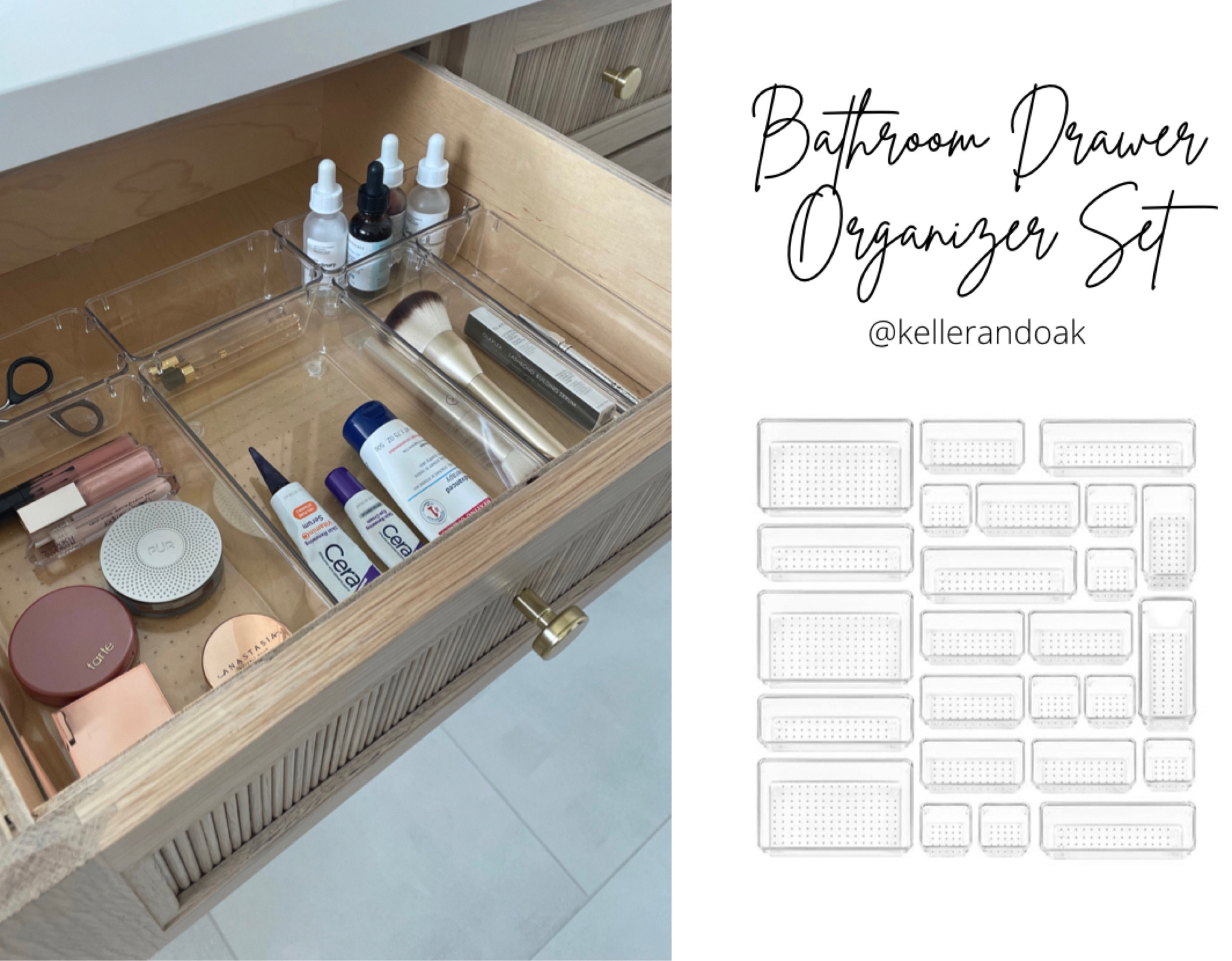 Bathroom organizer. Get organized. Makeup drawer. Makeup organizer. Home hacks. Organizer set. Plastic organizers. 

#ltkhome #amazonhome #amazonmusthaves #organizers #declutter 