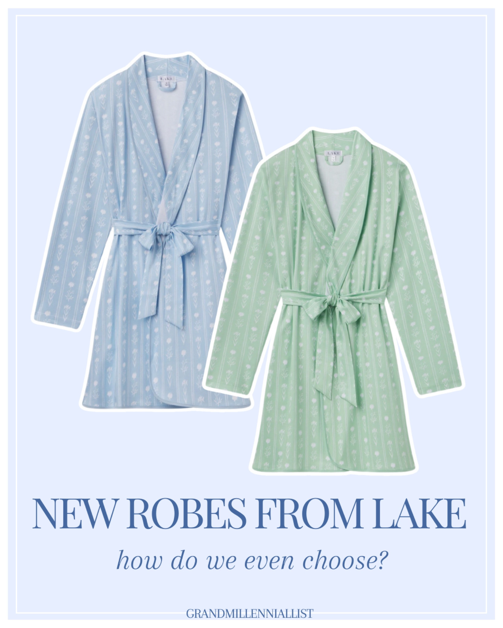 NEW robes from LAKE Pajamas 

Grandmillennial style
Mothers Day gift idea!

#LTKHome #LTKStyleTip