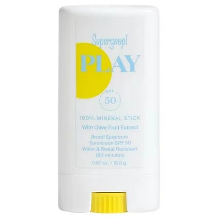 Supergoop Play 100% Mineral Stick with Olive Fruit Extract SPF 50 0.67 oz / 18.9 g | Walmart (US)