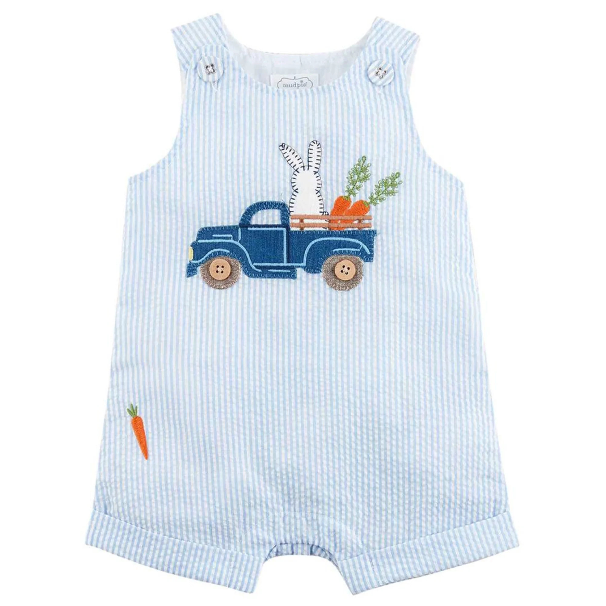 Easter Seersucker Romper, Bunny Truck | SpearmintLOVE
