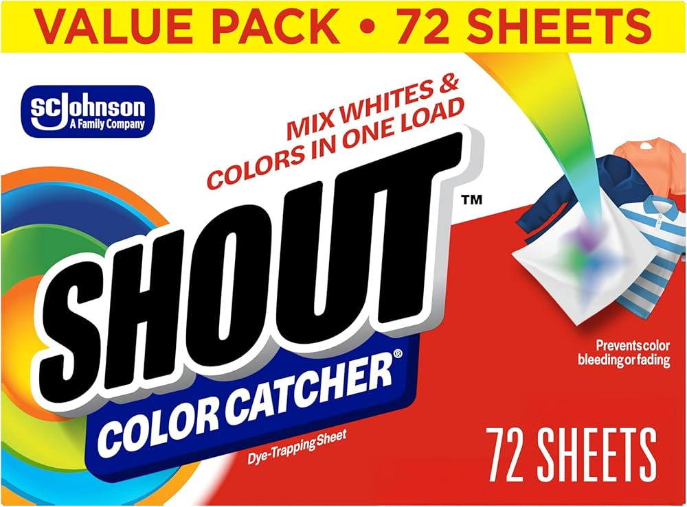 Shout Color Catcher Sheets for Laundry, Maintains Clothes Original Colors, 72 Count | Amazon (US)