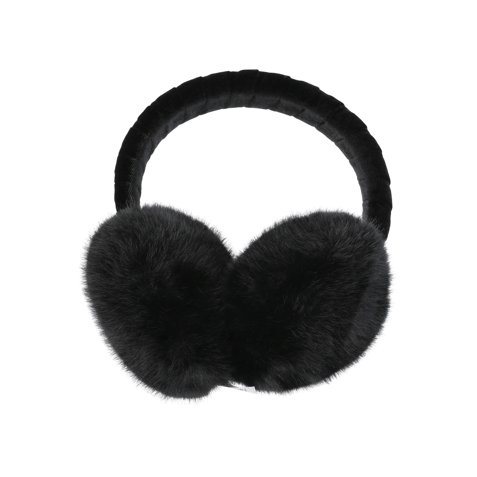 Time and Tru Women's Velvet Earmuffs, One Size, Black, Polyester | Walmart (US)