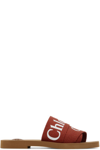 Chloé
                 
                Red Woody Mules
                
                       ... | SSENSE