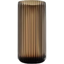 Large Cylinder Ribbed Brown Glass Flower Vase for Farmhouse Dining Table Centerpieces Decor | Amazon (US)