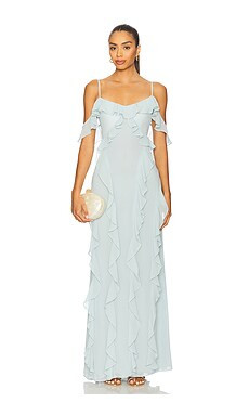 House of Harlow 1960 x REVOLVE Mandy Gown in Misty Blue from Revolve.com | Revolve Clothing (Global)