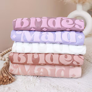 BACHELORETTE Party Shirts Bridesmaid Shirts Maid of Honor Tshirt Retro Bachelorette Gift EMBOSSED... | Etsy (US)