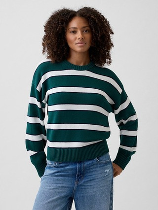 Relaxed Cotton Crewneck Sweater | Gap Factory