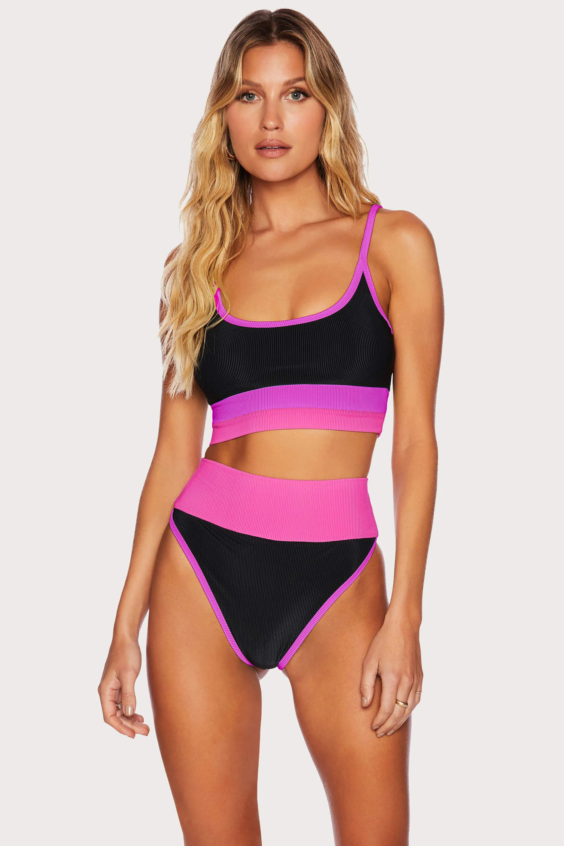 Eva Swim Top Vivid Violet Colorblock | Bikini Top | Beach Riot | Beach Riot