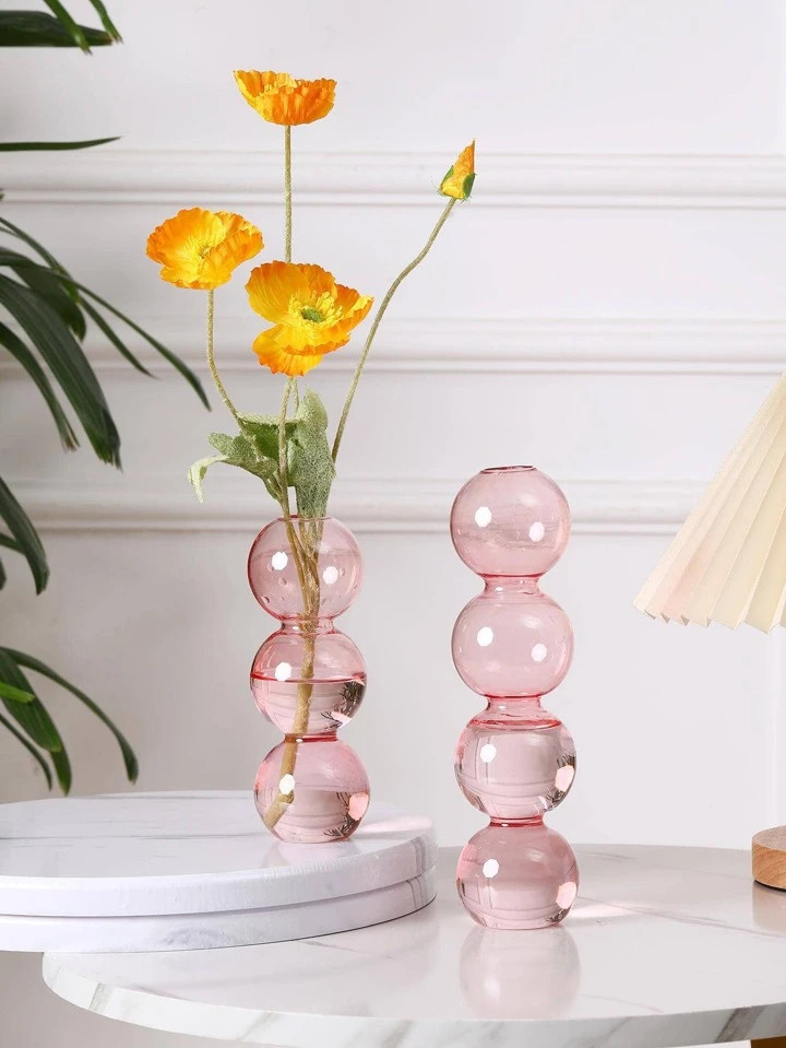 1pc Glass Flower Vase, Creative Clear Vase For Home Decor | SHEIN