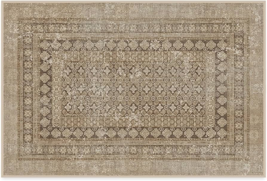 RUGGABLE Founders Washable Rug - Vintage Area Rug for Living Room Bedroom Kitchen - Non-Slip, Pet... | Amazon (US)