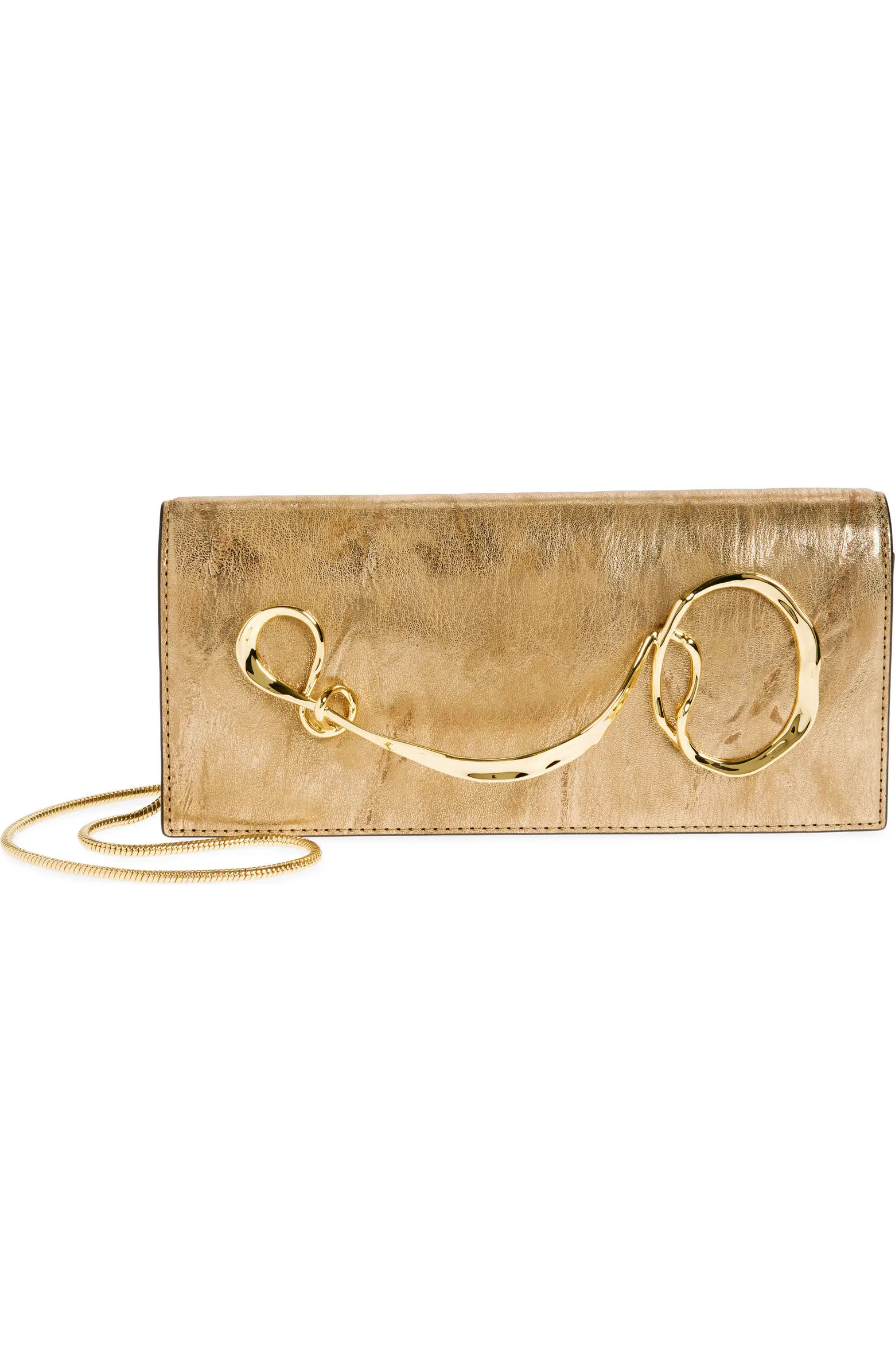 Alexis Bittar Twisted Side Handle Leather Clutch | Nordstrom | Nordstrom