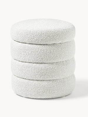Bouclé Pouffe Alto with Storage Space | Westwing UK