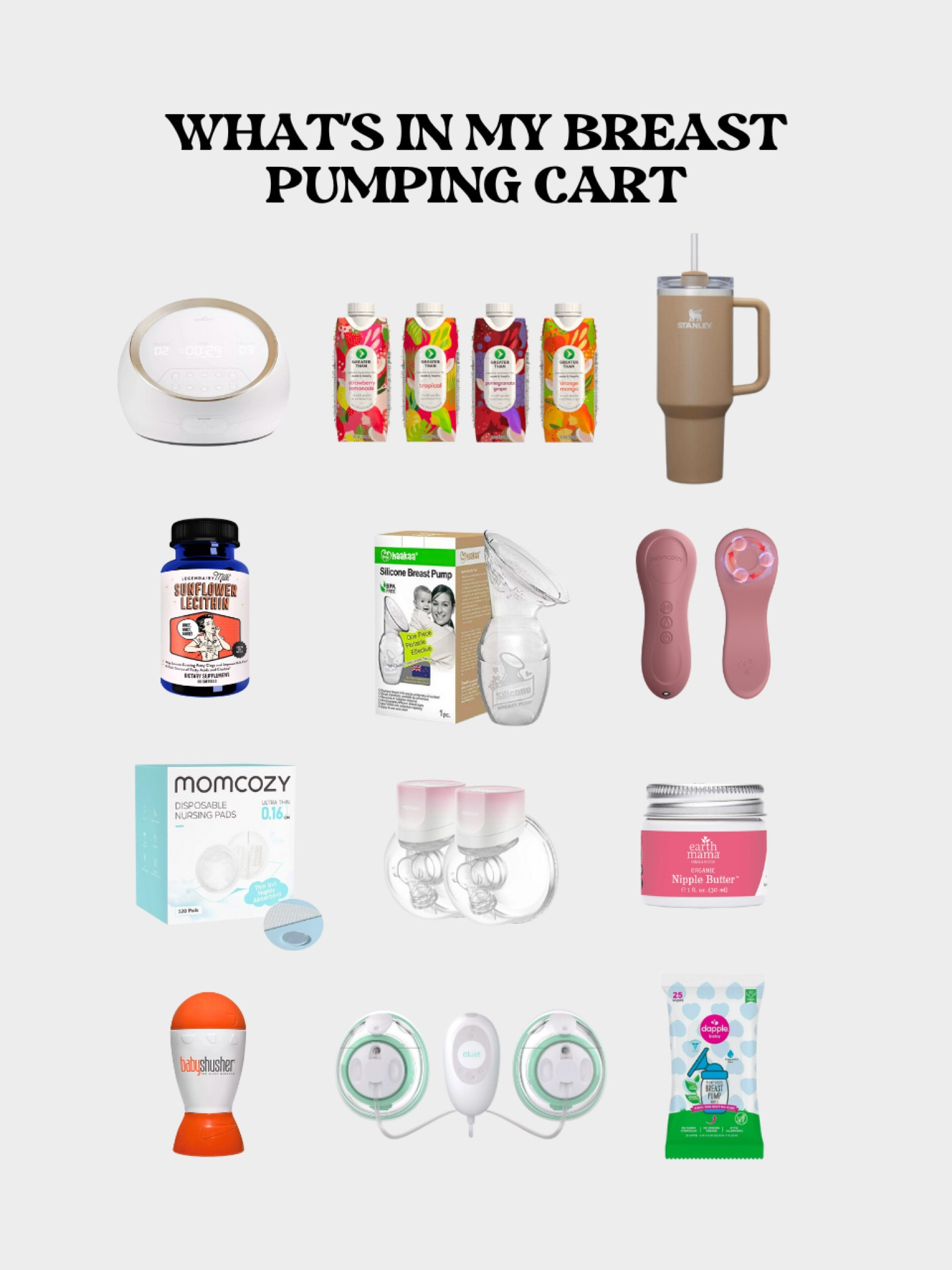 Things I actually use in my breast pumping cart as a new mom #

#LTKbaby #LTKSpringSale #LTKfamily