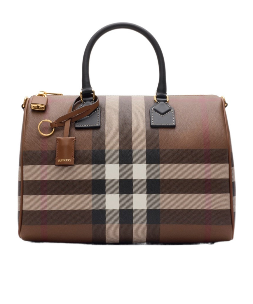Burberry Check Printed Zipped Handbag | Senser US