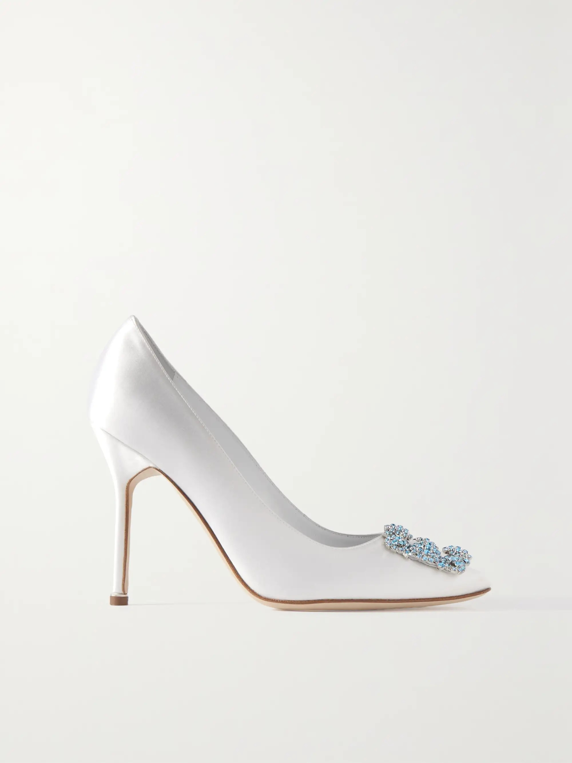 Hangisi 105 embellished satin pumps | NET-A-PORTER (US)