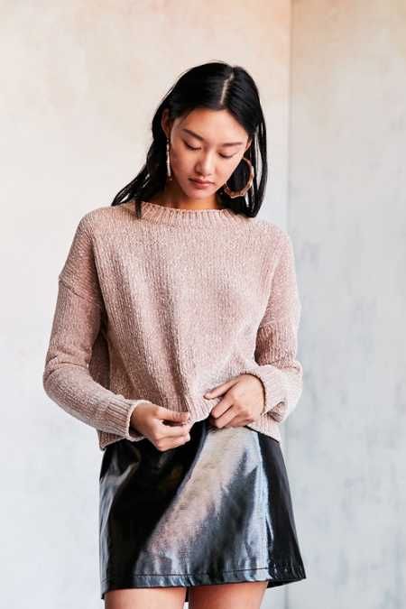 Silence + Noise Velvet Chenille Pullover Sweater | Urban Outfitters US