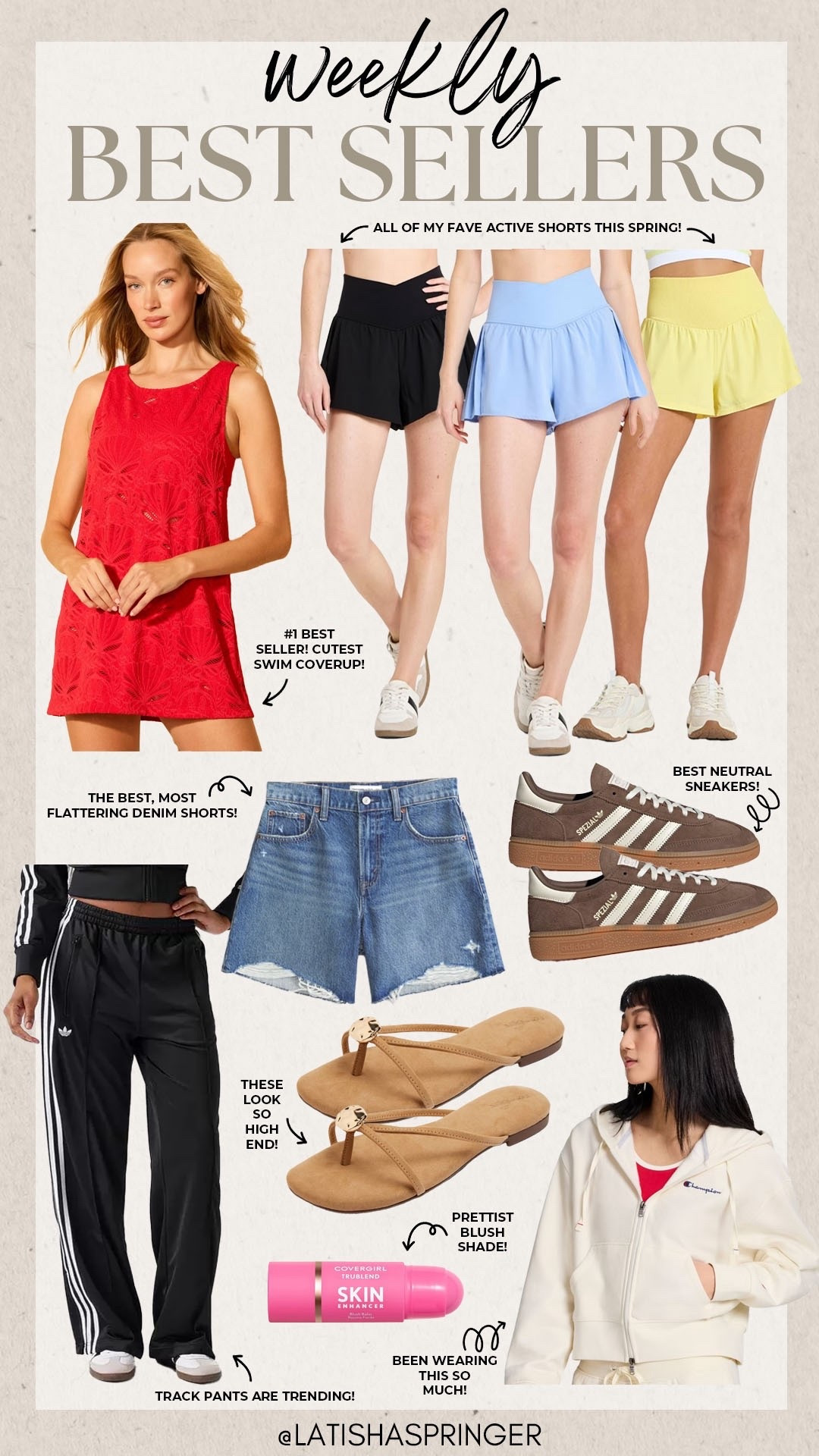 Last week’s best sellers! 

#bestsellers

Best sellers. Weekly best sellers. Target fashion. Target active shorts. Target swim coverup dress. Flattering denim shorts. Trending track pants. Adidas new arrivals  

#LTKootd #LTKActive #LTKSeasonal