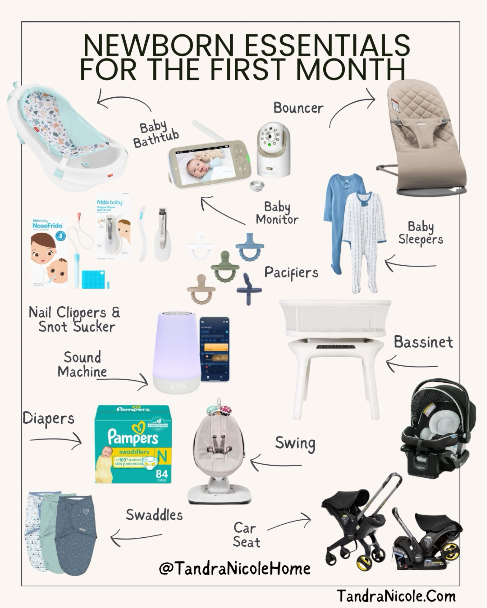 Preparing for a newborn? Here are the essentials that made the first month with my little ones so much smoother! From cozy swaddles to a trusty sound machine, I’ve rounded up the must-haves for both baby and parents. Tap to shop these lifesavers and make those early days a little easier. 🍼✨

• Baby bath, bouncer & swing for those precious moments of calm.
• Must-have gadgets like a baby monitor and sound machine.
• The softest swaddles and baby sleepers for sweet dreams.
• Diapers, pacifiers & grooming tools to keep your little one happy and comfy.
• A sturdy car seat and bassinet for safe, cozy travel & sleep.

Find everything linked here—because having the right tools makes all the difference! 💕

#LTKbaby #LTKfamily #NewbornEssentials #MomLifeMadeEasy

#LTKGiftGuide #LTKBaby #LTKFamily