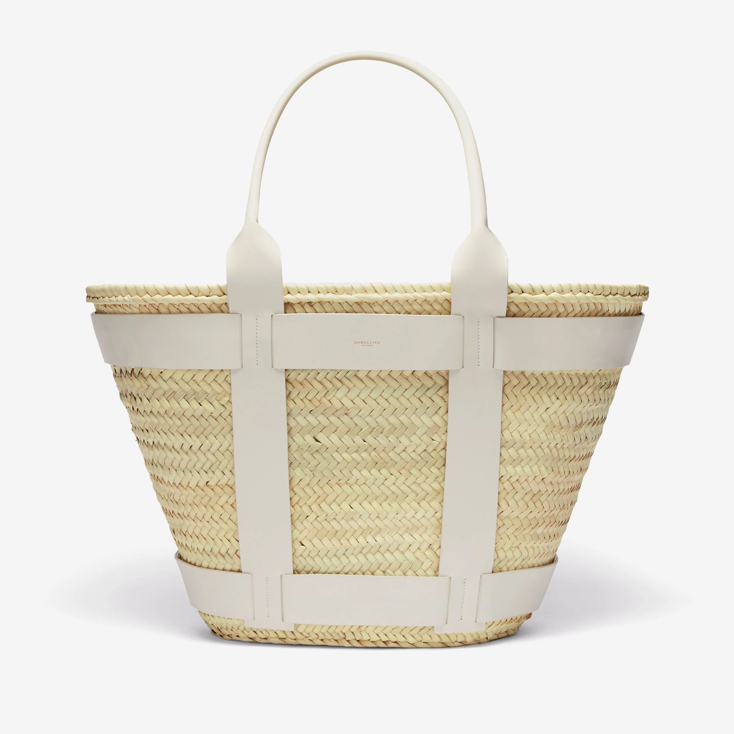 The Maxi Santorini | Natural Basket Off White Smooth | DeMellier | DeMellier