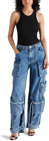 Steve Madden Apparel Women's Duo Cargo Pant Blue | Amazon (US)