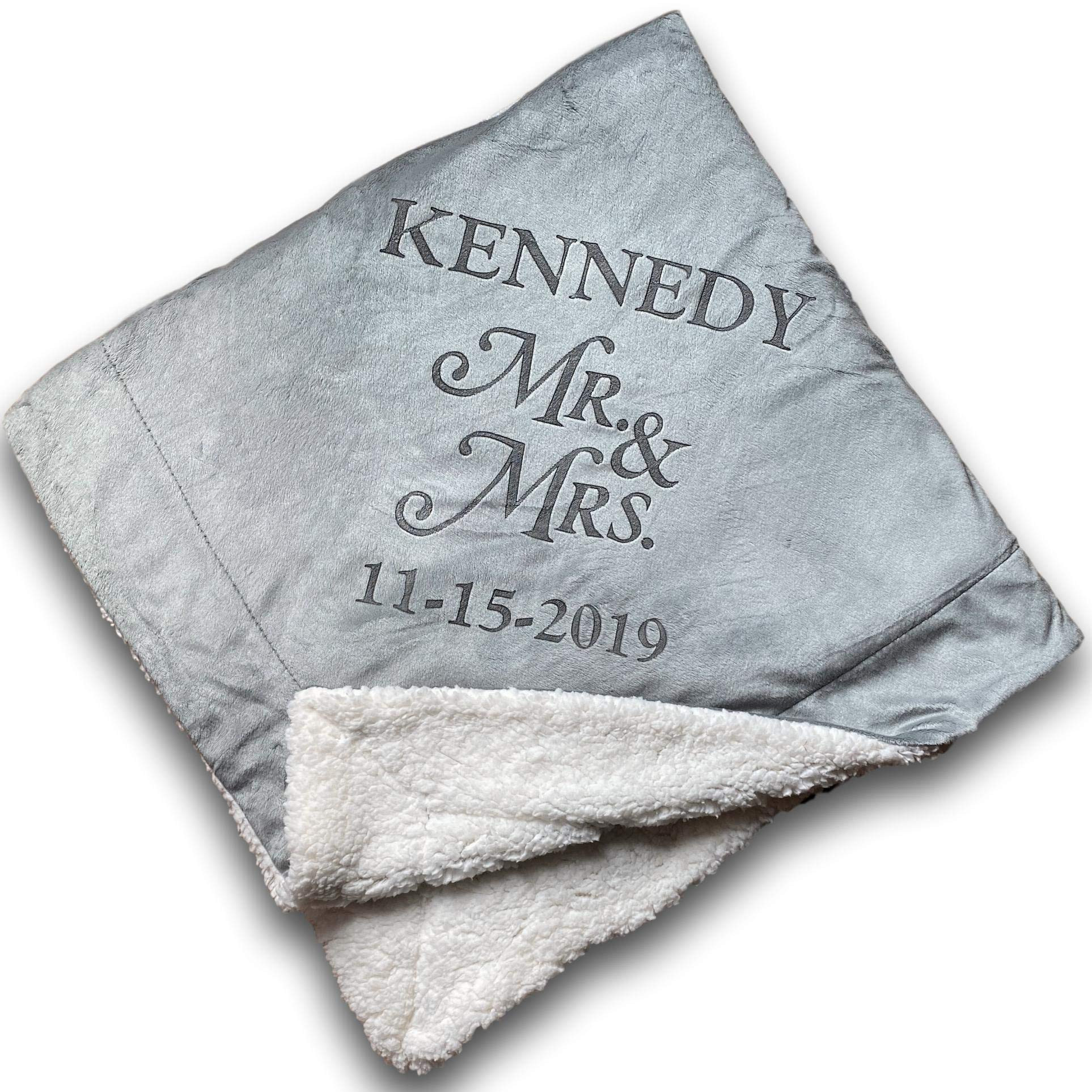 Custom Catch Personalized Unique Wedding Couple Gifts - Anniversary, Engagement Gift Blanket (Mr ... | Amazon (US)